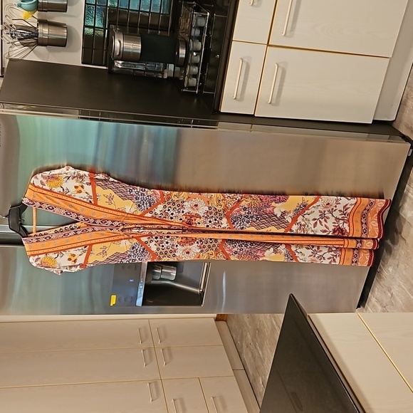 💕HALE BOB💕 Adea Jersey Maxi Dress ~ Mixed Floral and Bird Print Small - Picture 4 of 15